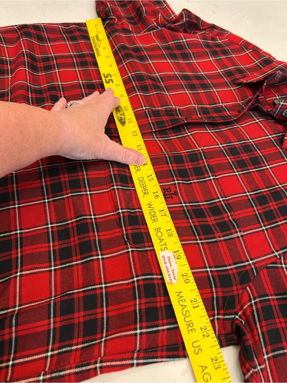 Ralph Lauren Red and Black Plaid Button-Down Shirt - Picture 5 of 6